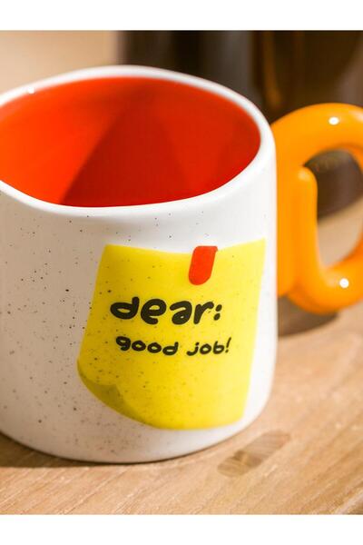 LC Waikiki Mixed Text Printed Ceramic Mug 450 ml (W5)