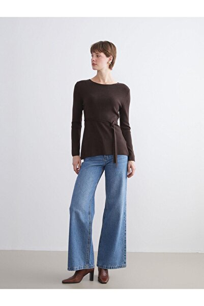 LC Waikiki Γυναικείο πλεκτό πουλόβερ με λαιμόκοψη (W5)