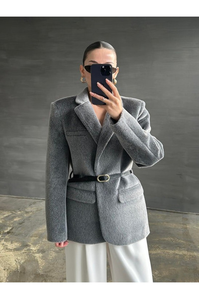 My Blog Gray Plush Jacket - 9490