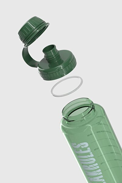 Renga Aegean Script Patterned 1000 ml Tritan Flask 912141 Green