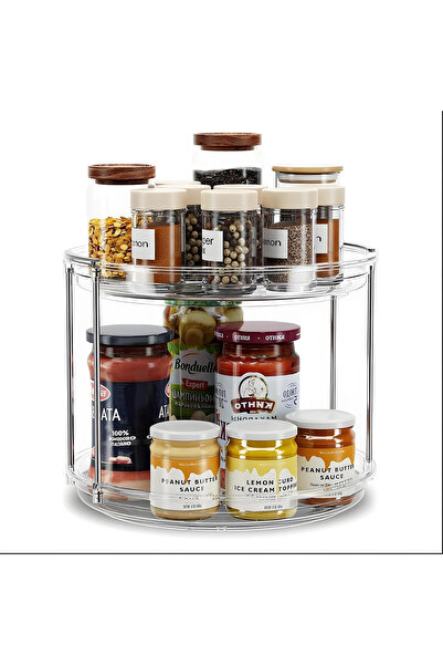 Elindor ® Organizator rotativ la 360°, raft de depozitare, 20x23,5 cm, plasti...