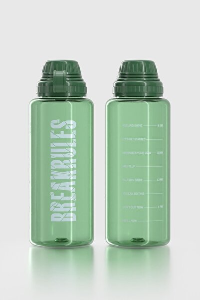 Renga Aegean Script Patterned 1000 ml Tritan Flask 912141 Green