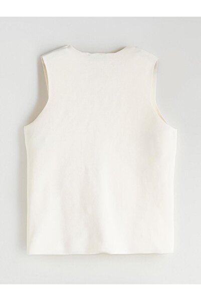 LC Waikiki V-Neck Stone Embellished Women's Knit Vest (W5)