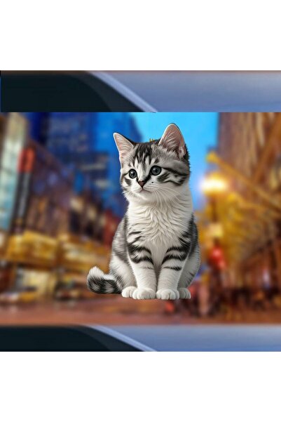 dzmerc Cat Keychain with Cat Figure 3D (Cans)