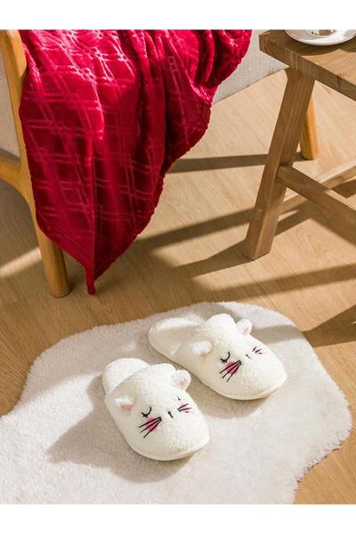 LC Waikiki Animal Embroidered Plush Women's House Slippers (W5)