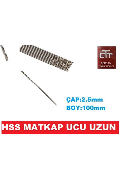 CEKSAN Mikro Hss 2.5mm Uzun Matkap Ucu Boy:100mm 3 Adet