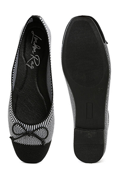 london Rag Women Two Tone Ballerinas in Grey and Black