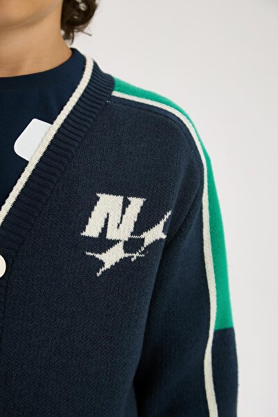 Nebbati Bg Store Boys' Navy Blue Cardigan