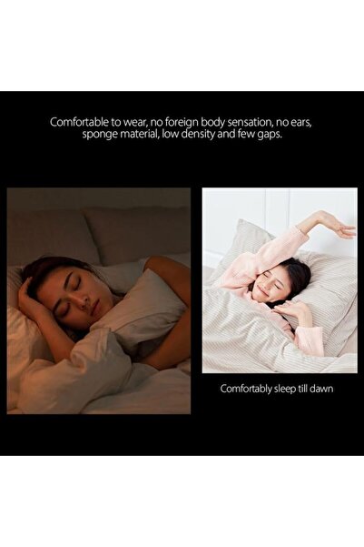 Generic Anti-noise Sleep Earplugs Soundproof Earplugs - Black