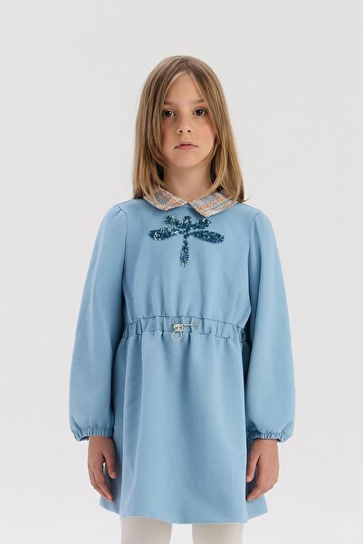 Tyess BG Store Girl's Blue Dress