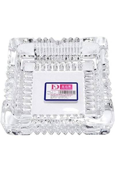 Generic ECVV Square Glass Ashtray For Home Indoor And Outdoor Decorative Square Tabletop Ashtray For Cigars