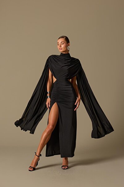 NOK İSTANBUL Midnight Majesty Maxi Dress Black