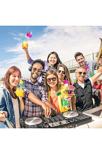 OEM Set of 110 Patelai party decorations, paper/wood, multicolor