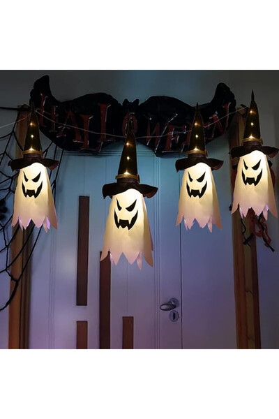 RHYUUI Set of 4 Halloween decorations, polyester, black, 45.7 x 1 x 17.8 cm