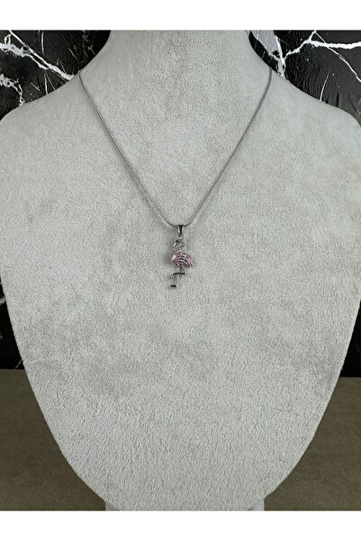 Mutenaura Flamingo Figürlü Çelik Kolye