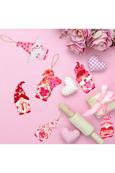 Haooryx Set of 31 decorations for Valentine's Day Haooryx, wood/textile, multicolor