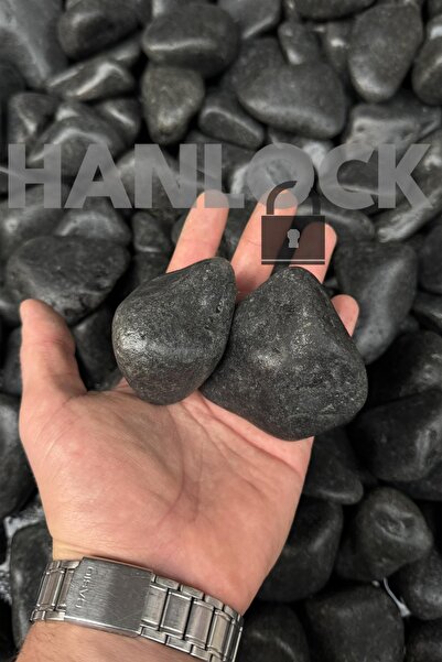 AHS Siyah Bazalt Taş 10 Kg 4-6 Cm Dolomit Dere Çakıl Bahçe Peyzaj Süs Taşı Sa...