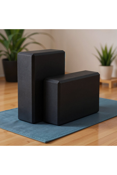 Elindor Set de 2 blocuri de yoga premium Elindor® cărămizi cu suprafață antid...