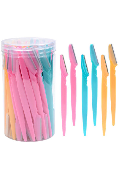 Choice1 30pcs razprs set 2 30Pcs/Bottle Eyebrow Razors With Container Facial Eye Brow Trimmer In Case Hair R