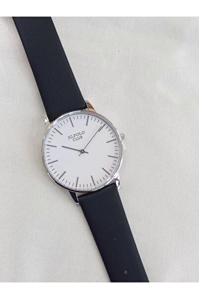 JG. Polo Club çelik ince kasa, deri kayışlı, su geçirmez, 2 yıl garantili erk...