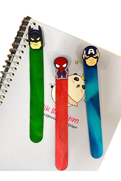 Buki'nin Atölyesi Batman, Spiderman, Kapetan Amerika Set od 3 knjižne oznake