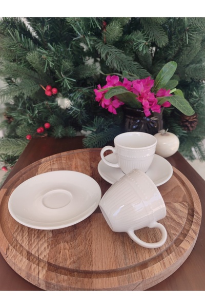 Madame Coco Soleil 2-Person Coffee Cup Set - White - 90 ml