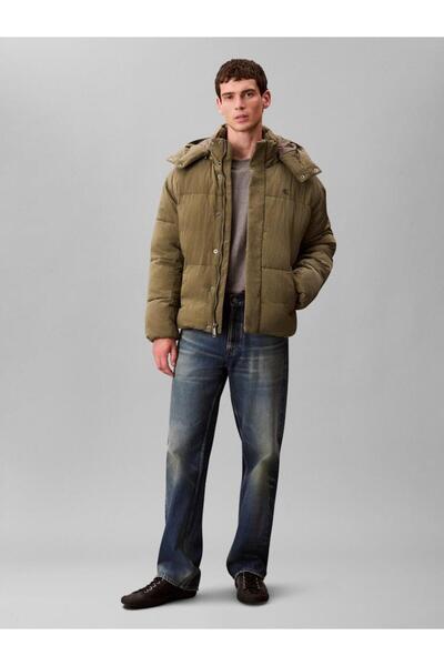 Calvin Klein LS RIPSTOP QUILTED LOGO HOODED P