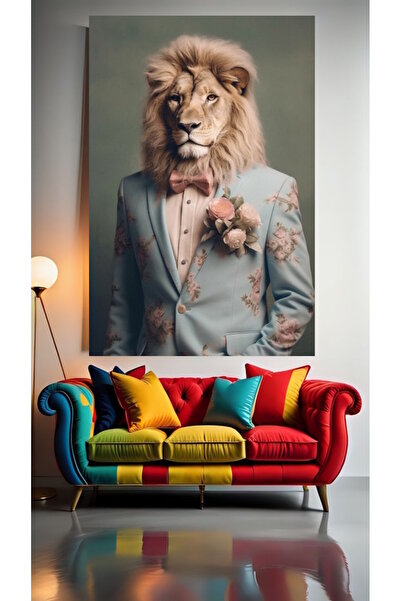 özkacar MODACI ASLAN V1 Tablou pe pânză pentru decorarea casei, perete, salon...