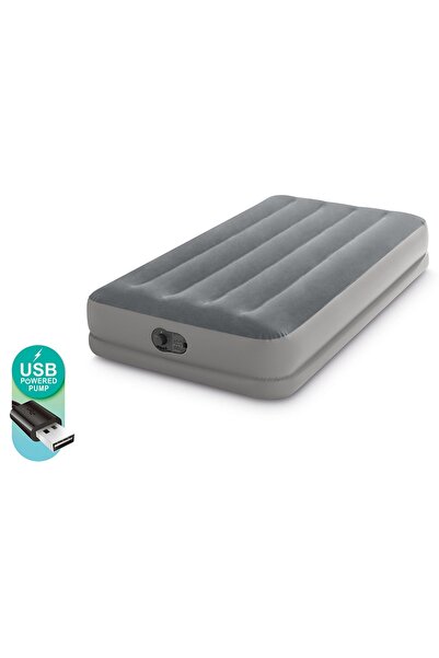 Intex سرير هوائي مزدوج Dura-Beam Prestige مزود بمضخة USB Fastfill