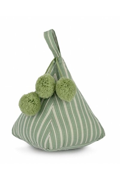 Bizzotto Set 2 opritoare de ușă din material textil verde crem 14x14x18 cm