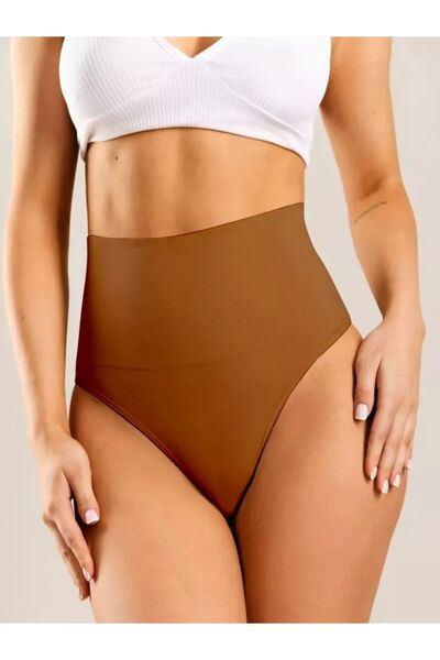 MİSTİRİK Montela Model String Panties Underwear That Lifts and Tightens the Body Model Coffee Color