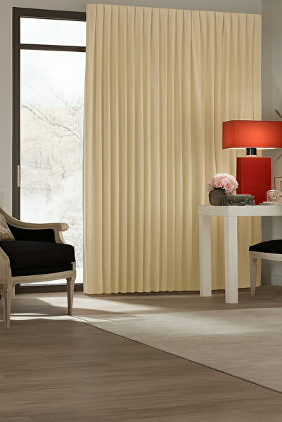 Fluiana Bej %100 Güneş Geçirmez Blackout, Karartma Güneşlik, Perde | Pilesiz ...