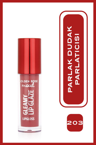 Golden Rose Mood Gleamy Lip Glaze Lipgloss No:203 Rose Chic - Ayna Parlaklığı...
