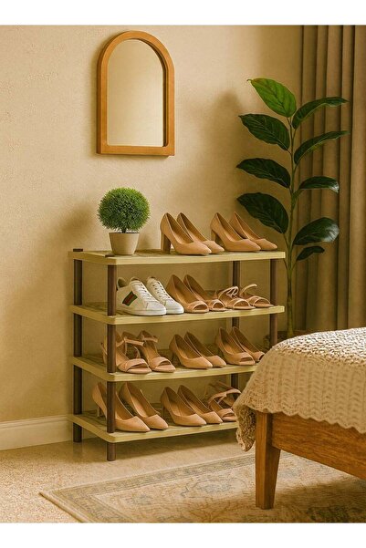 ALMUFARREJ Shoe Rack with 4 Tiers, Size 68x28x75 cm