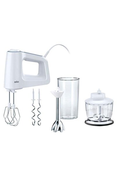 Braun Mixer de mana HM 3137 WH, 500 W, 5 viteze (Alb)