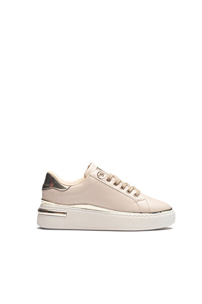 Kadın Günlük Ortopedik Kaymaz Kırılmaz Taban Konforlu Ortopedik Sneakers Spor Ay Bej