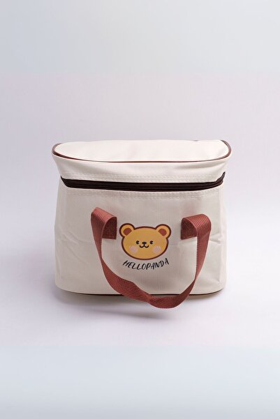 YOYOSO Ayıcık Detaylı Isı Yalıtımlı Beslenme, Yemek Çantası Bej