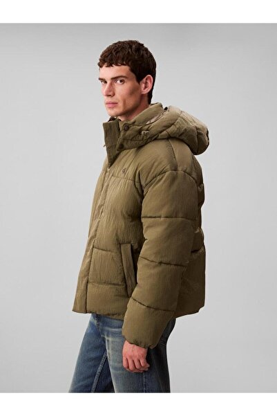 Calvin Klein LS RIPSTOP QUILTED LOGO HOODED P