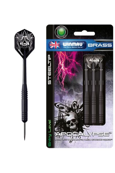 WINMAU "APOCALYPSE SKULLHEAD" 23gr STEELTIP Dart Oku Seti 5023231119032