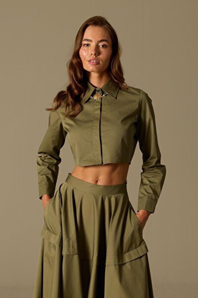 NOK İSTANBUL Moon Light 100% Cotton Shirt Bronze Brown