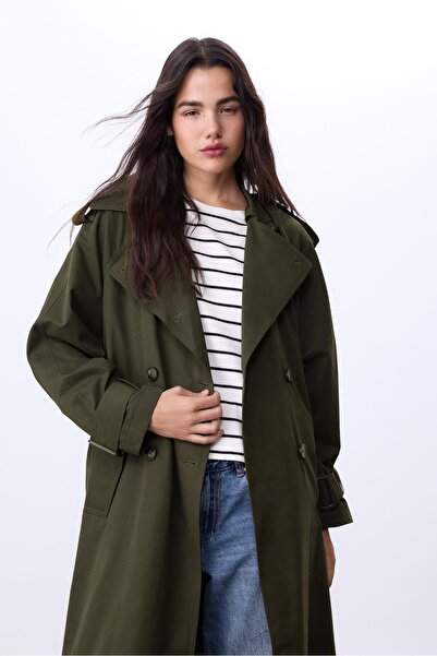Stradivarius Long oversize trench coat