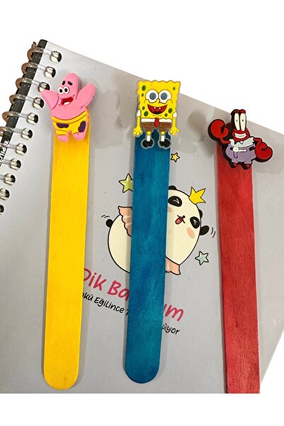 Buki'nin Atölyesi مجموعة من 3 قطع من علامات الكتب سبونج بوب كيكر باتريك