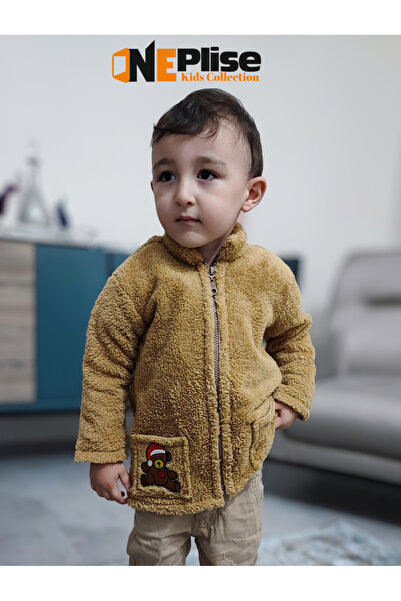 oneplise sineklik sistemleri Jachetă pentru copii din fleece Welsoft cu buzunare și guler