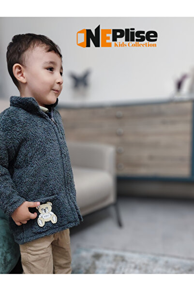 oneplise sineklik sistemleri Jachetă pentru copii din fleece Welsoft cu buzunare și guler