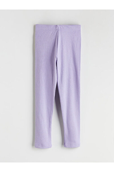 LC Waikiki LCW Kids Lila Bisiklet Yaka Minnie Mouse Baskılı Kız Çocuk Sweatshirt Ve Tayt 2'li