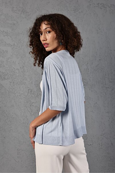 Su Moda жіночий трикотажний кардиган з короткими рукавами, базовий дизайн з віскози, модний тренд