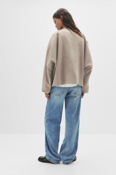 Pull & Bear Kısa yün palto