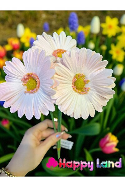 Happyland Yapay Çiçek Garbera Islak Papatya Pudra Renk 3 Adet HPY-26216