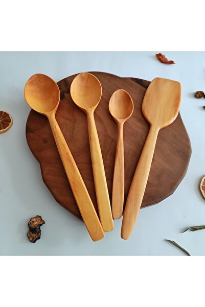 Home Boxwood Wooden Serving and Presentation Spoon and Spatula Set - Handmade...