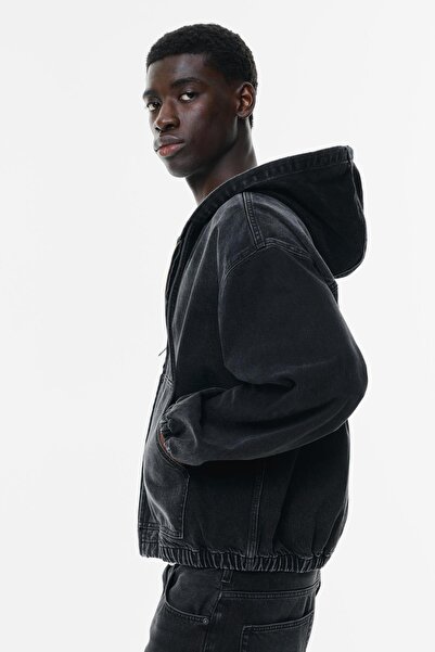 Pull & Bear Kapüşonlu denim ceket